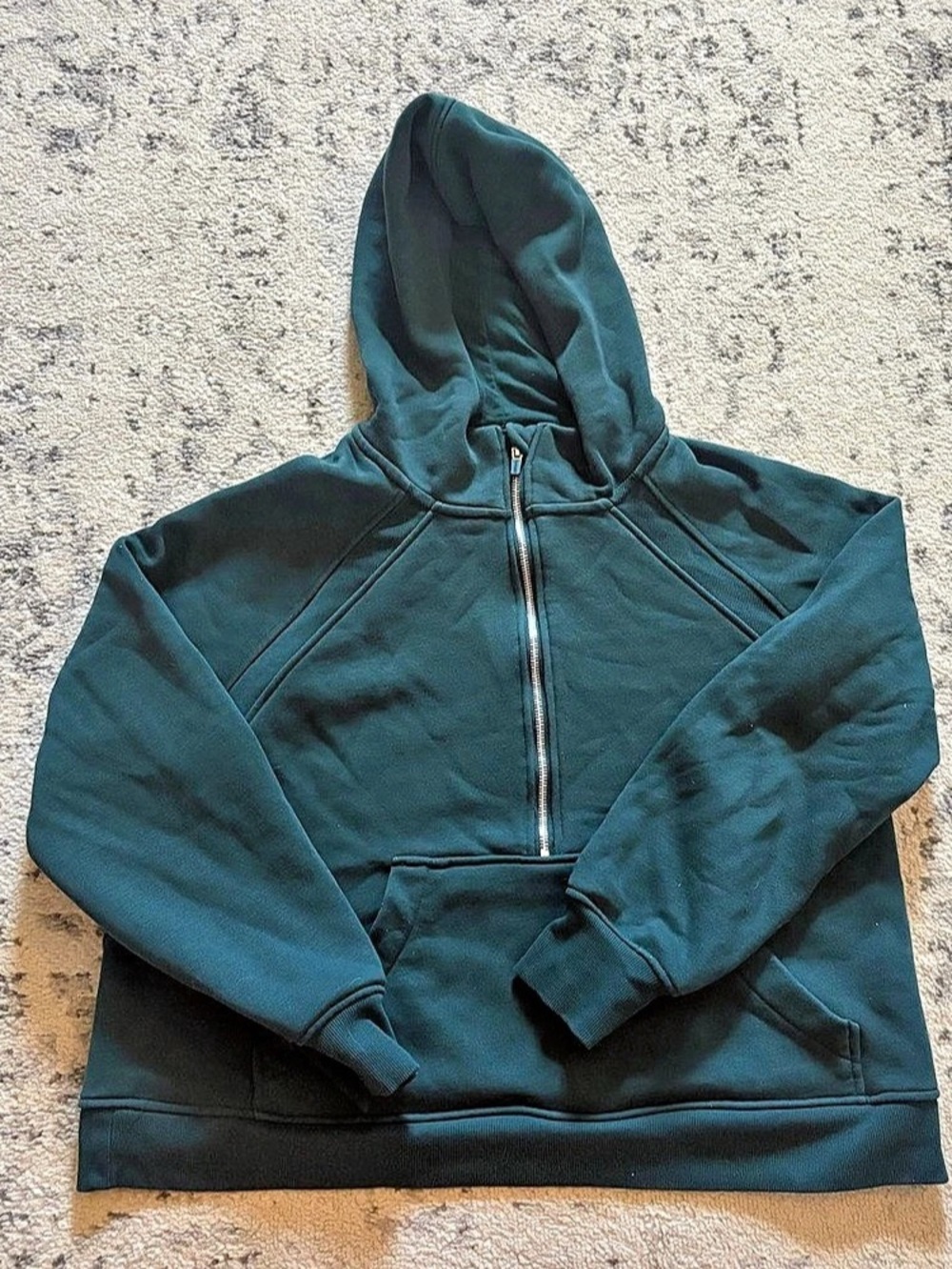 Danskin Women's Half Zip Hoodie in Green Size XL